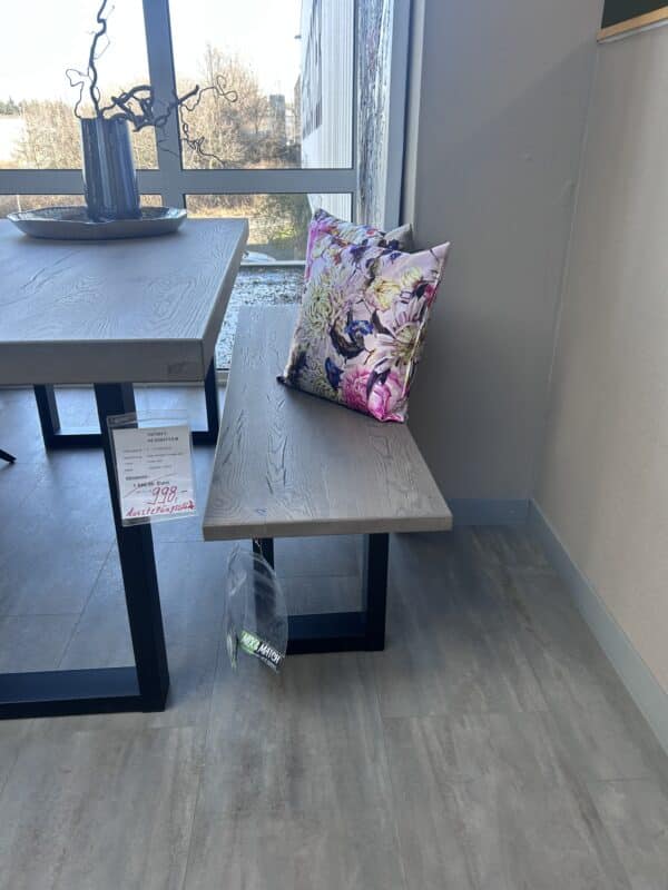 Tisch mit Bank Holzart Rustic Oak Fb. Vintage grey – Bild 2
